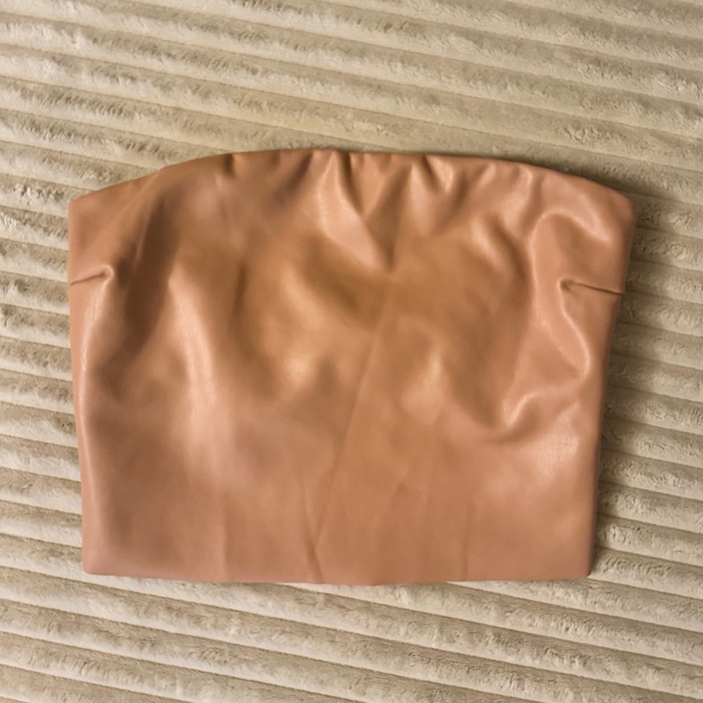 SKIMS Faux Leather Tube Top
